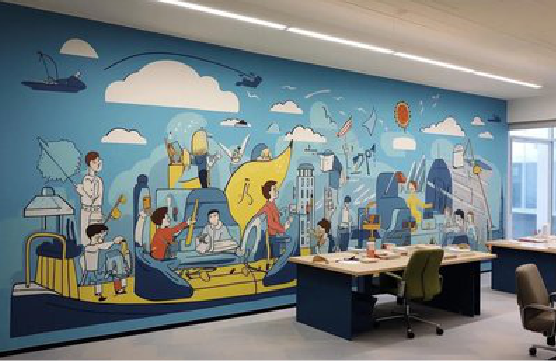 漯河办公室墙绘的特点。
