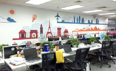 漯河教你设计办公室墙绘的方法。