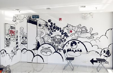 漯河手绘墙并非传统涂鸦。